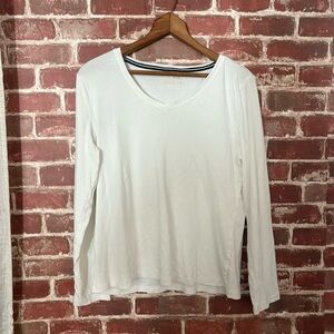 Talbots Classic Cream Long Sleeve Top